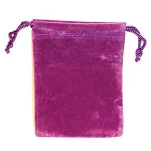 Purple Velveteen Bag, 3" x 4"