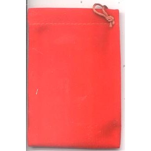 Red Velveteen Bag, 3 x 4 Inches