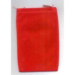 Red Velveteen Bag, 4 x 5.5 Inches