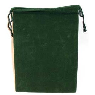 Green Velveteen Bag, 5 x 7 Inches
