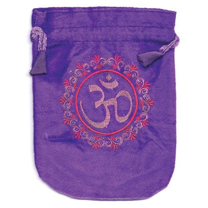 6"x 8" Om Purple velveteen bag