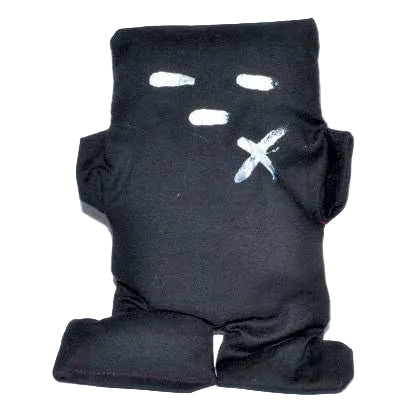 Black voodoo doll 5-inch used for protection and curses in sympathetic magic rituals