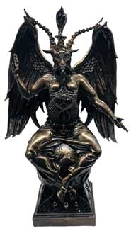 14 1/2" Baphomet bronze color