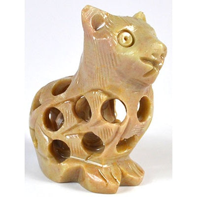 Soapstone Cat Carving, 2 Inches