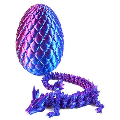3D Printed Purple Dragon Egg, 5 Inches