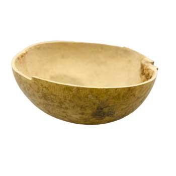 4" Jicara calabash cup made from gourd, natural serving bowl.