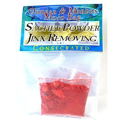 .5oz Jinx Removing sachet powder for magical use, versatile in spells, altars, and baths.