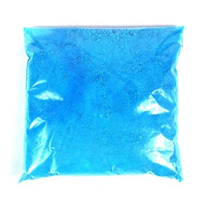 Blue Peaceful Home sachet powder in plastic bag for magical uses.