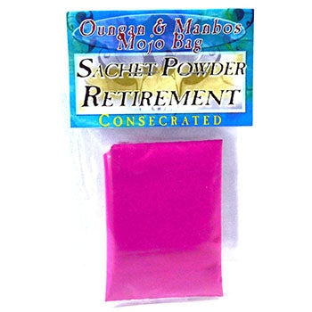 .5oz consecrated retirement sachet powder for magical use and rituals.