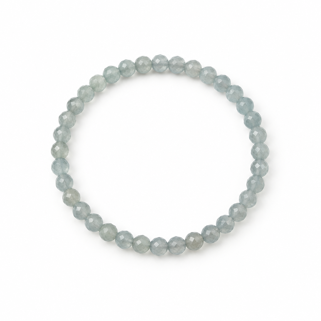 Aquamarine bracelet on white review draft