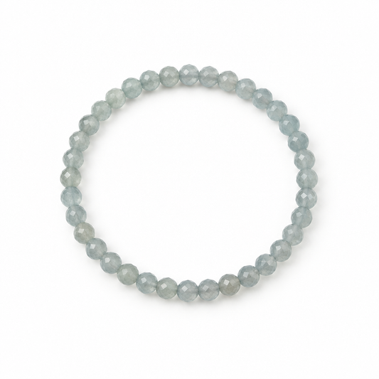Aquamarine bracelet on white review draft