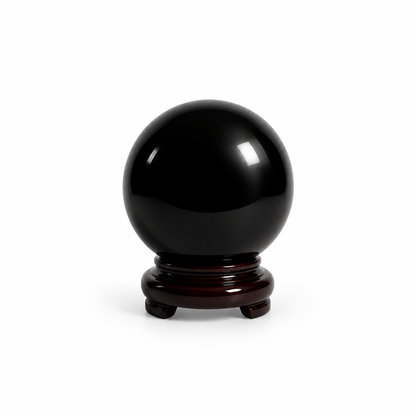 Black Crystal Gazing Ball, 50mm (1.75 Inch)