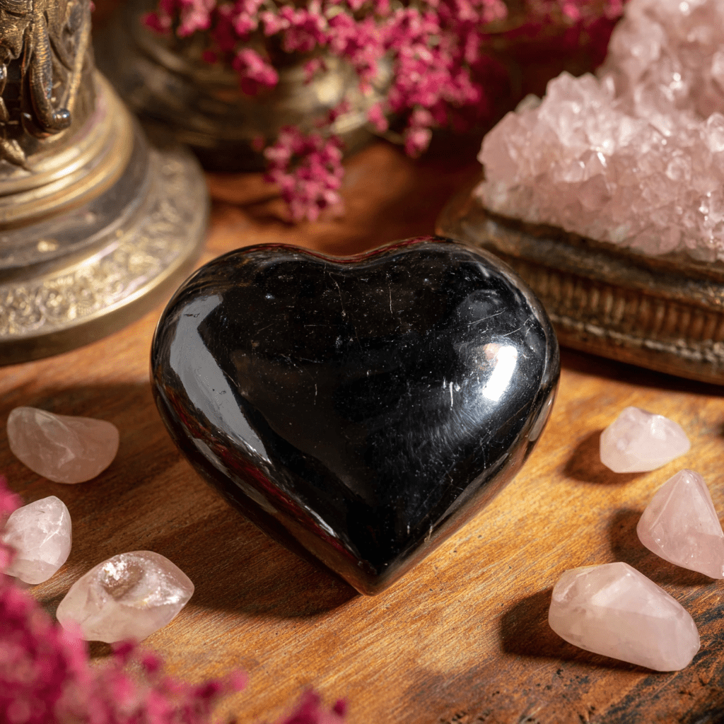 Black Tourmaline Heart, 3"