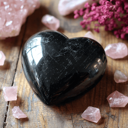 Black Tourmaline Heart, 3"