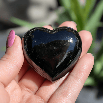 Black Tourmaline Heart, 3"