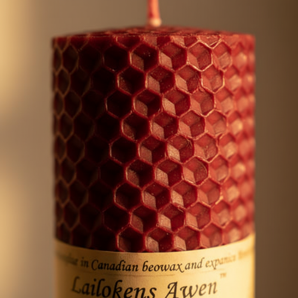 Fire Lailokens Awen Candle, 4 1/4", detail view