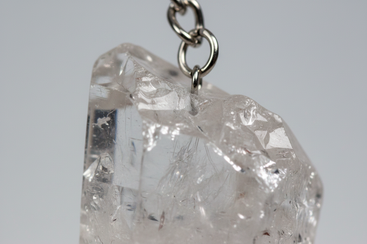Clear Quartz Point Keychain, 1 to 1 1/2 Inch, additional view