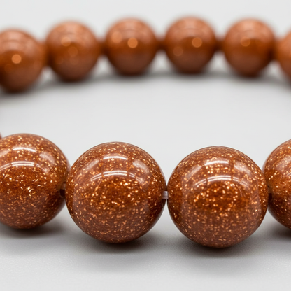 Gold Stone Bracelet, 8mm, alternate view