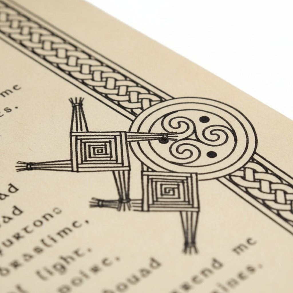 Caim of Brigit Poster, 8.5 x 11 Inches, detail view