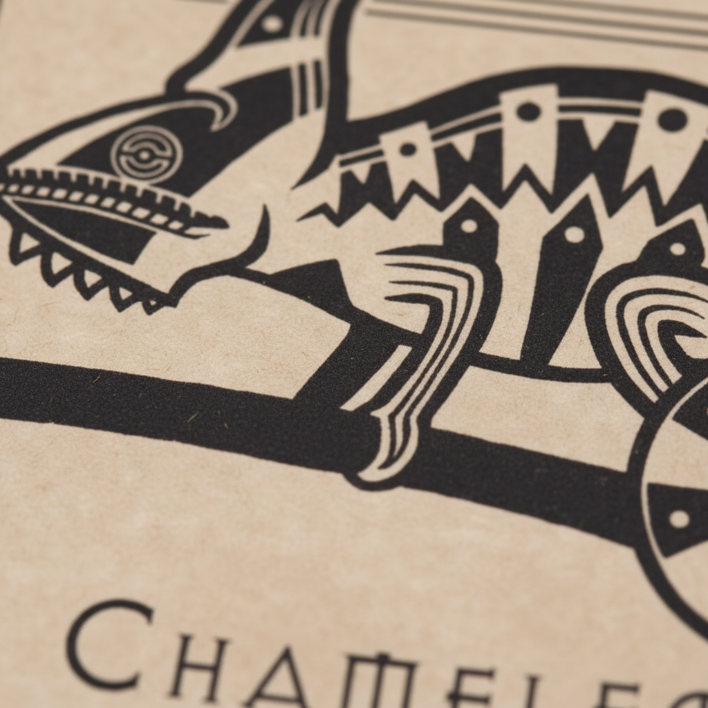 Chameleon Prayer Poster by AzureGreen, 8.5 x 11 Inches, detail view