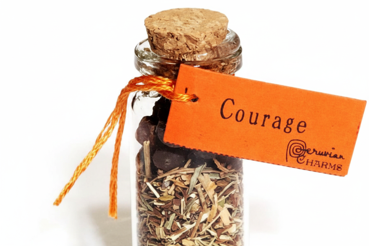 Courage Pocket Spellbottle, 2 Inches, detail view