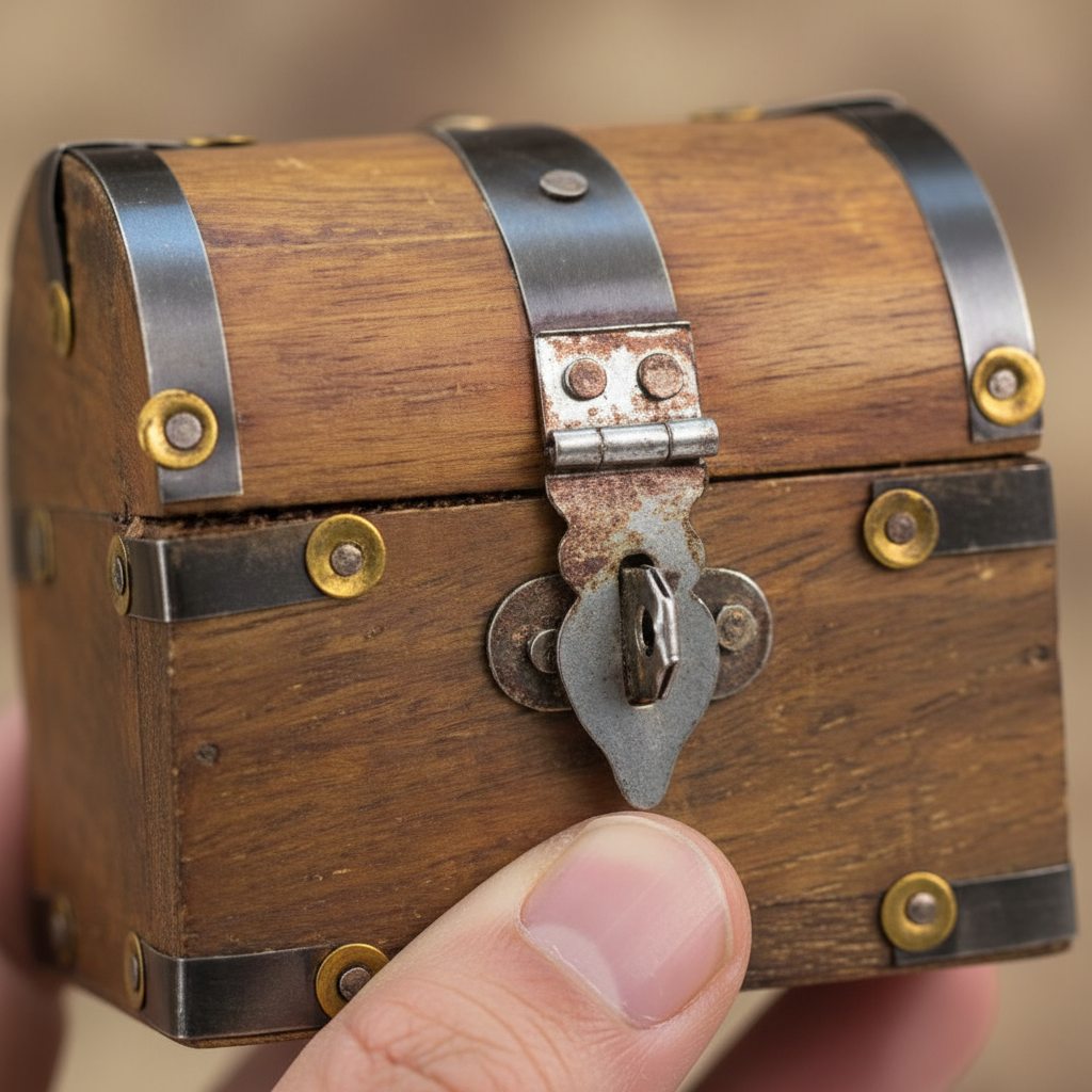 Dome Chest, Sheesham Wood, 3" x 3", alternate view