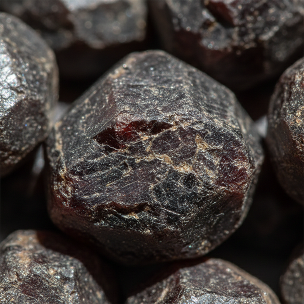 Dark Red Garnet Untumbled Stones, 1 lb, alternate view