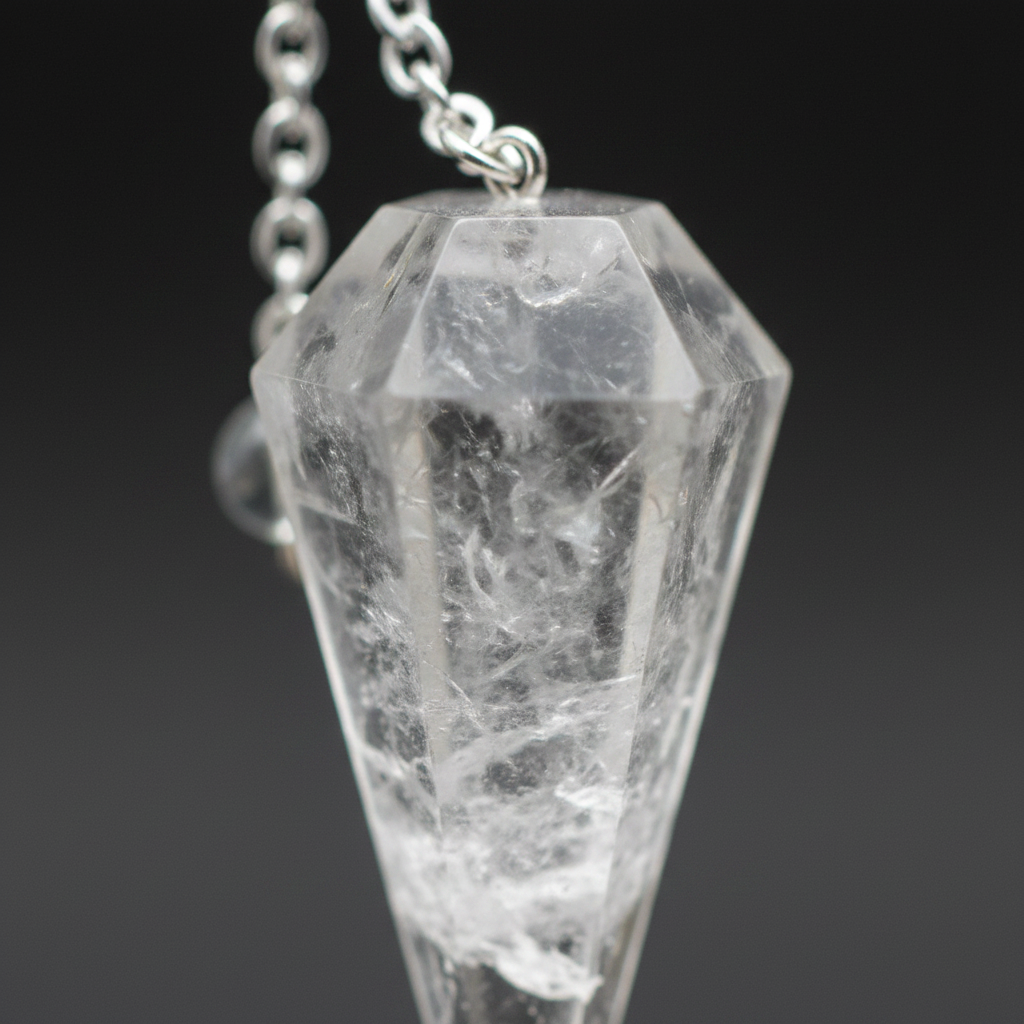Clear Quartz Pendulum, 6-Sided Faceted