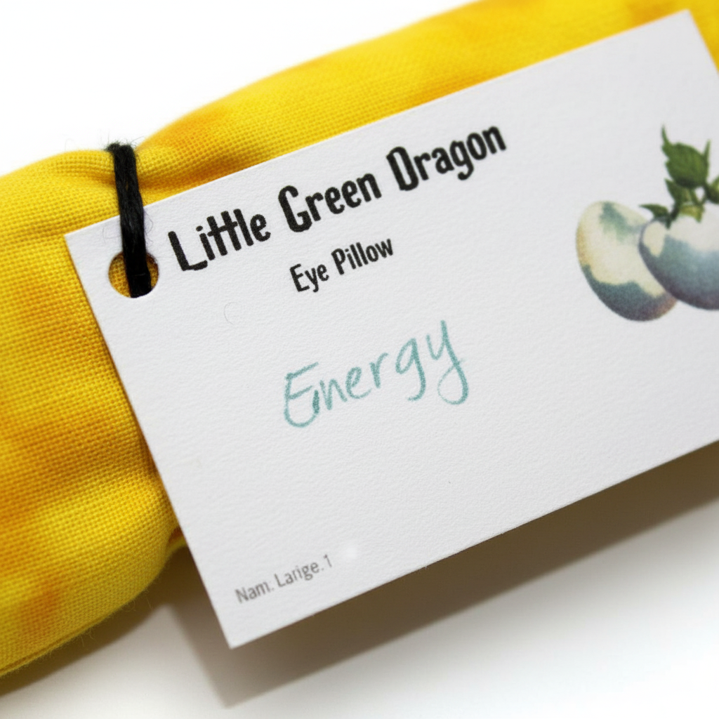 Energy Eye Pillow, 3" x 9", detail view
