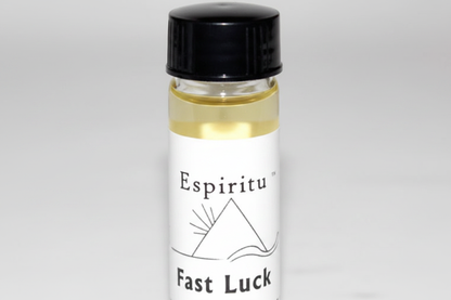 Fast Luck Oil by Espiritu, 2 Dram, shown in use
