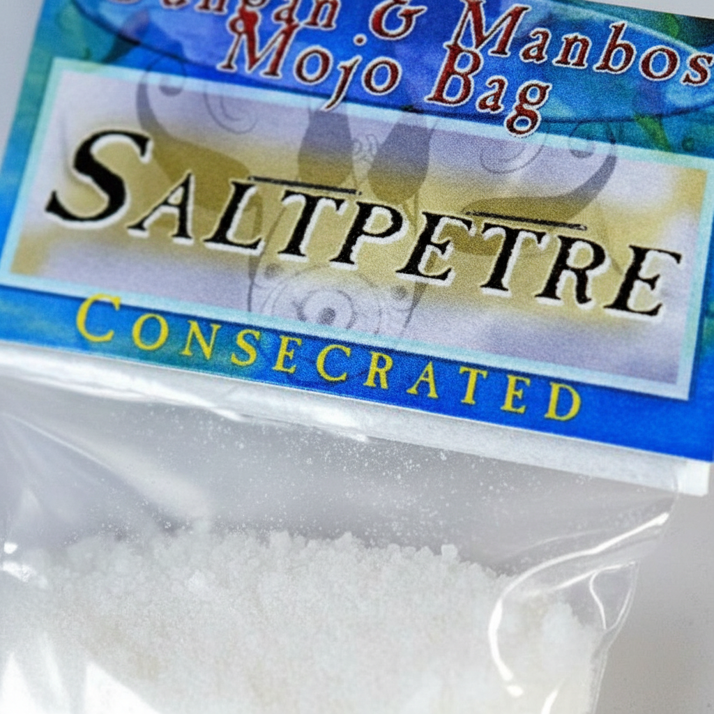 Consecrated Saltpetre Powder (Potassium Nitrate) for Spiritual Use, detail view
