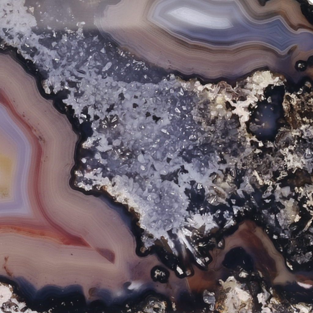 Brazilian Agate Altar Tile, 7 Inch, detail view
