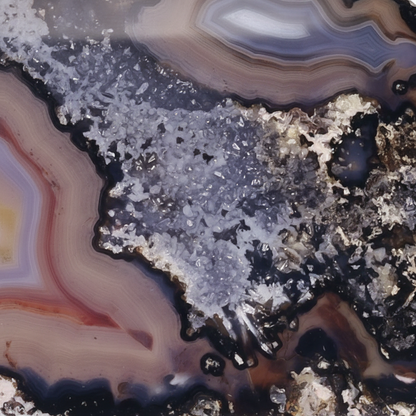 Brazilian Agate Altar Tile, 7 Inch, detail view