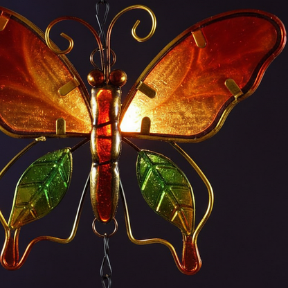 Butterfly Sun Catcher, 6" x 15", shown in use