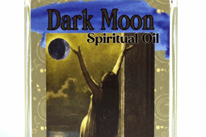 Dark Moon Anointing Oil, 4 Dram, shown in use