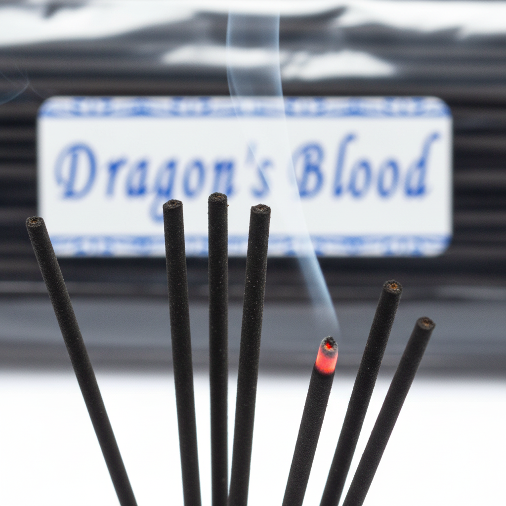 Dragon's Blood Incense Sticks by Escential Essences, 95-100/pk, detail view