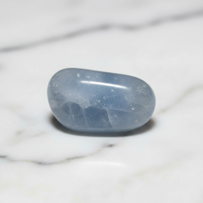 Celestite Tumbled Stones, 1 Lb, shown in use