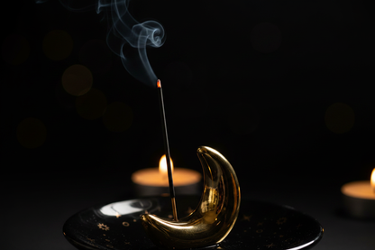 Close-Up on Gold Moon Holder