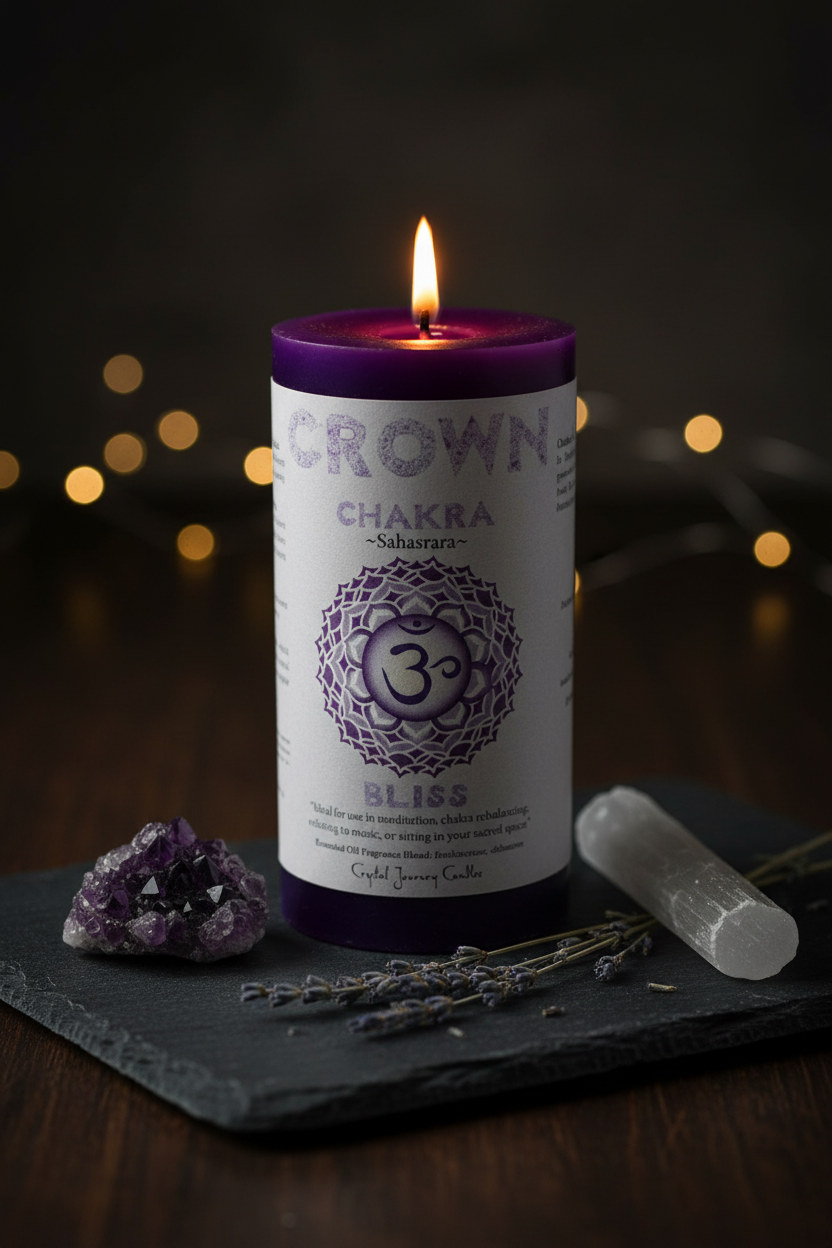 Crown Chakra Candle – Altar Scene