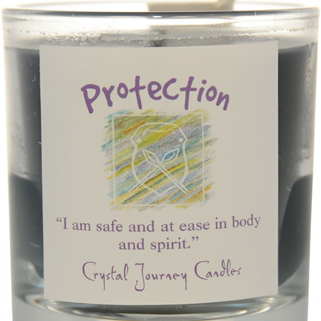 Crystal Journey Candles Protection Candle, detail view