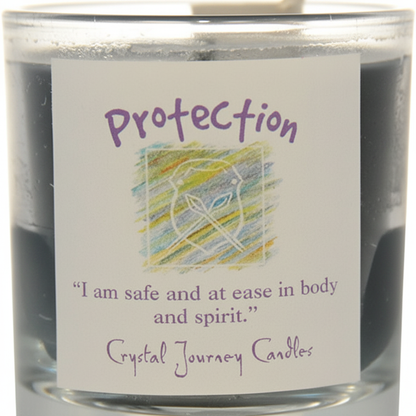 Crystal Journey Candles Protection Candle, detail view
