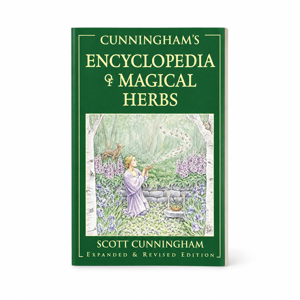 Cunningham’s Encyclopedia of Magical Herbs, white background