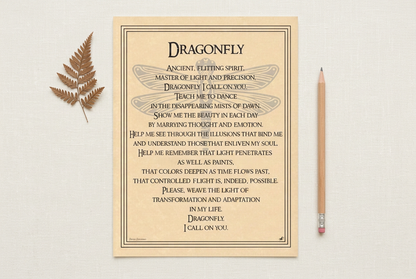Dragonfly poster flat-lay draft