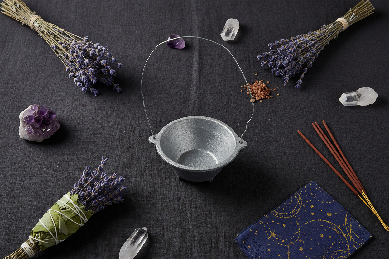 Flat Lay – Aluminum Incense Burner