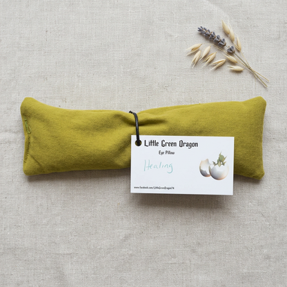 Flat-lay eye pillow draft