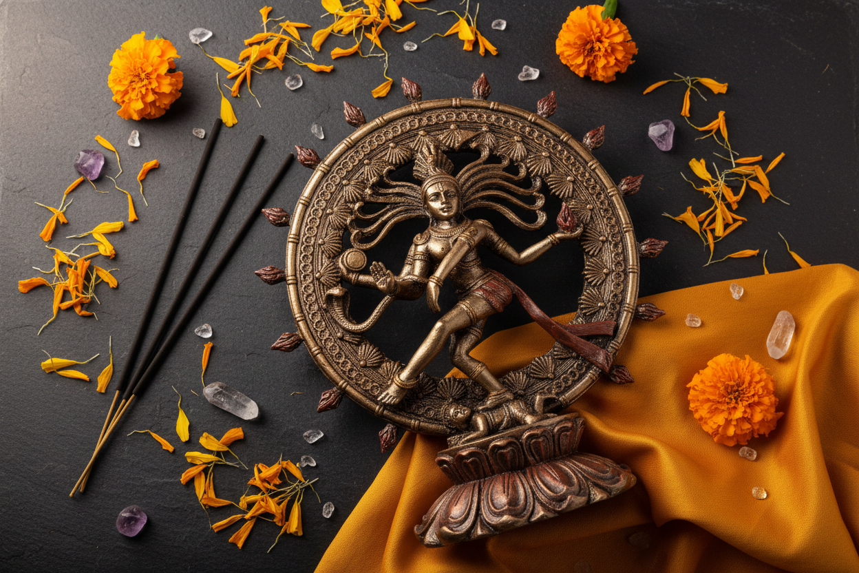 Flat Lay — Shiva Nataraja Statue