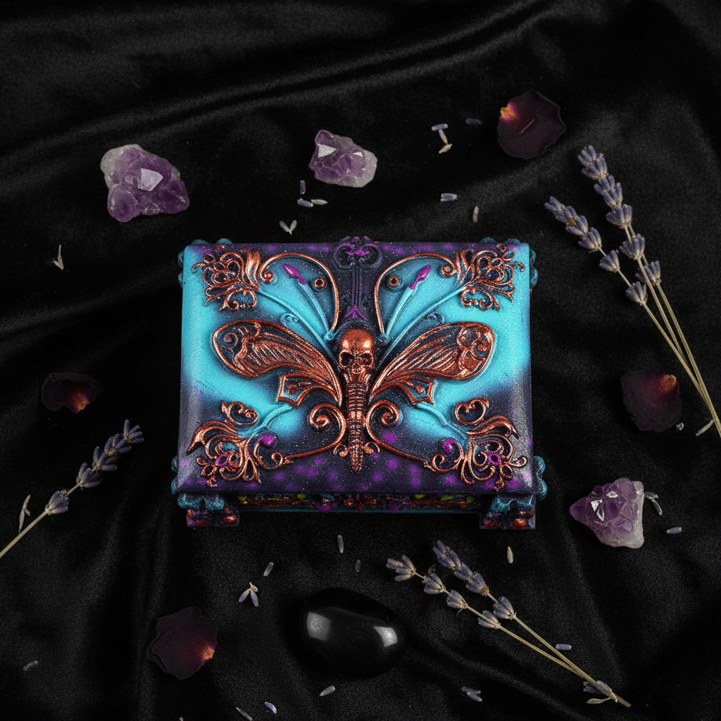 Death Moth Box, 3.5" x 5", alternate view