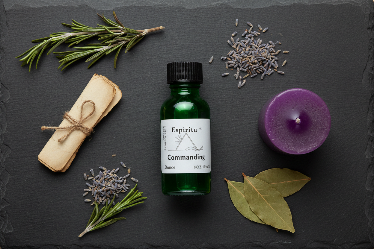 Commanding Oil by Espiritu, 1 oz, detail view