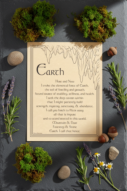 Earth Evocation Poster by AzureGreen, 8.5 x 11 Inches, alternate view