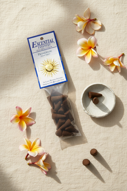 Frangipani Incense Cones by Escential Essences, 16 Cones, alternate view